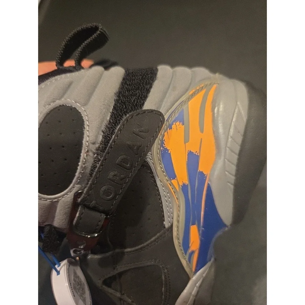 Nike Air Jordan 8 Retro Suns GS 5Y, 6.5W Black Orange Blue 305368-043 Clean